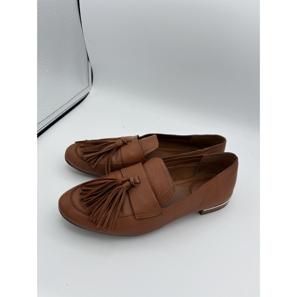 Franco Sarto Shoes‎ Womens Size 8 Brown Leather Tassel Loafers Comfort Slip On